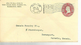 57761) USA 1908 Hamilton Postmark Cancel Postal Stationery - 1901-20