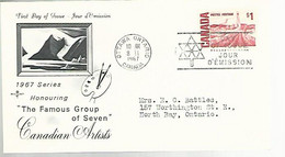 57767) Canada FDC Ottawa 1967 Postmark Cancel - 1961-1970
