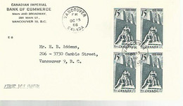 57772A) Canada FDC Vancouver 1968 Postmark Cancel Block - 1961-1970