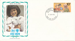 New Zealand FDC 6-6-1979 International Year Of The Child With Cachet - FDC