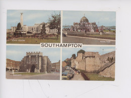 Southampton, Civic Center, Royal Pier, Bargate, City Walls (multivues N°02/06 Cp Vierge) - Southampton