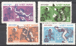 Viet Nam 1982, Asian Games, Tennis Table, Shooting, Fighting, Swimming, 4val - Lutte