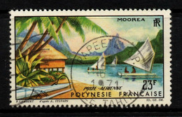 2056A- FRENCH POLYNESIA - 1964 - SC#: C32 - USED - MOOREA SCENE - Usati