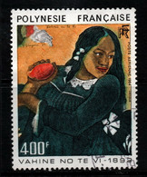 2067B- FRENCH POLYNESIA - 1984 - SC#: C208 - USED - WOMAN WITH MANGO BY GAUGUIN - Usati