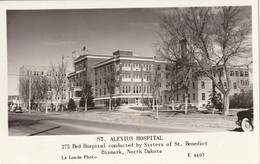 St. Alexius Hospital, Bismark, North Dakota  Run By Sisters Of St. Benedict  Real Photo Post Card - Bismark