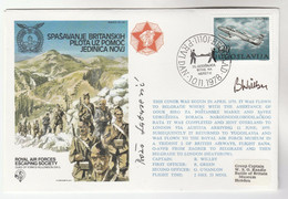 1978 SIGNED By WWII Hero LAZAREVIC & Pilot SPECIAL WWII Anniv FLIGHT COVER YUGOSLAVIA To GB Concorde Aviation - Brieven En Documenten