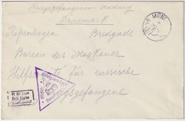 ALLEMAGNE / DEUTSCHLAND - 191? Kgf-Umschlag Aus Oflag HANN. MÜNDEN Nach Dänemark - Briefe U. Dokumente