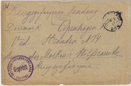 ALLEMAGNE / DEUTSCHLAND - 1917 Kgf-Umschlag Aus Oflag COLBERG, UMMERSTADT Nach Dänemark - Storia Postale