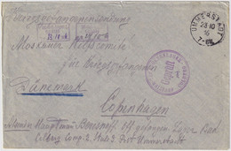 ALLEMAGNE / DEUTSCHLAND - 1917 Kgf-Umschlag Aus Oflag COLBERG, UMMERSTADT Nach Dänemark (b) - Cartas & Documentos