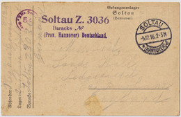 ALLEMAGNE / DEUTSCHLAND - 1916 Kgf-Postkarte Aus Lager SOLTAU Z.3036 Nach Grossbritannien - Briefe U. Dokumente