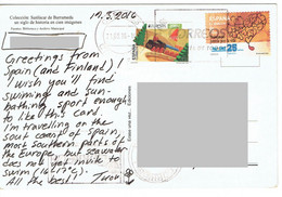 C8  - Espana - Love, Hearts, Toy , Stamps Used On Postcard - Briefe U. Dokumente