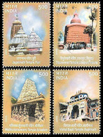 India 2003 Temple Architecture Complete 4v SET, Monuments MNH As Per Scan Ex Rare - Hinduism