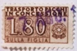 ITALIA  1960 PACCHI IN CONCESSIONE LIRE 80 - Paquetes En Consigna