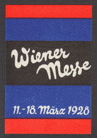 Wiener MESSE Austria Wien Vienna Spring March Exhibition Fair CINDERELLA LABEL VIGNETTE 1928 - Sonstige & Ohne Zuordnung