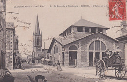 Bréhal - L'église Et La Halle - Brehal