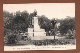 (RECTO / VERSO) JERSEY EN 1909 - N ° 133 - PARADE DU GENERAL DON - DON MONUMENT - BEAU TIMBRE ET CACHET - CPA - St. Helier