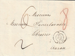 Suisse Lettre Avec Correspondance Vevey 1845 - ...-1845 Préphilatélie