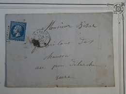 AX18  FRANCE BELLE LETTRE 1859   PONT DE L ARCHE  ++N° 14 +AFFR. INTERESSANT + - 1853-1860 Napoléon III.