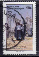 CYPRUS CIPRUS CIPRO TURKISH 1989 NATIONAL DEVELOPMENT PROJECT POWER STATION 650 I USED USATO OBLITERE' - Gebraucht