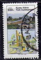 CYPRUS CIPRUS CIPRO TURKISH 1989 AGRICULTURE MILLSTONE OLIVE PRESS 550 I USED USATO OBLITERE' - Used Stamps