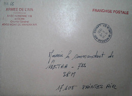 O 18   Lettre Base Aerienne 118 - Poste Aérienne Militaire