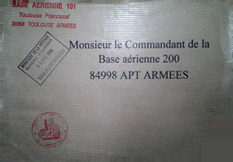 O 18   Lettre Base Aerienne 101 DEVANT DE LETTRE - Poste Aérienne Militaire