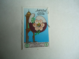 QATAR   USED STAMPS      BIRD BIRDS - Flamingo's