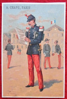 Chromo Publicité. A. Chapu, Paris - Perles Du Japon / Armée Française, Officier D'Administration - Other & Unclassified