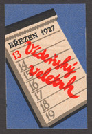 Czechoslovakia LANGUAGE CALENDAR Notebook MESSE Austria Wien Vienna Exhibition Fair CINDERELLA LABEL VIGNETTE 1927 - Altri & Non Classificati