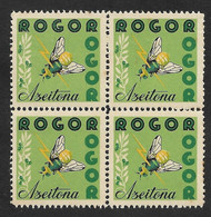 Portugal Vignette X 4 Rogor Insecticide Contre La Mouche De L' Olivier Olive  Against The Olive Fly Cinderella X 4 - Local Post Stamps