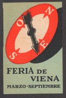 SPAIN Spanish LANGUAGE COMPASS Needle MESSE Austria Wien Vienna Exhibition Fair CINDERELLA LABEL VIGNETTE 1926 - Sonstige & Ohne Zuordnung