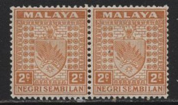 Negri Sembilan (06) 1935 Arms. 2c. Orange Double. Unused. Hinged. - Negri Sembilan