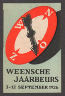 Netherlands Dutch LANGUAGE COMPASS Needle MESSE Austria Wien Vienna Exhibition Fair CINDERELLA LABEL VIGNETTE 1926 - Autres & Non Classés