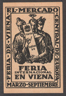 SPAIN Spanish LANGUAGE HERMES Greek Mythology MESSE Austria Wien Vienna Exhibition Fair CINDERELLA LABEL VIGNETTE 1926 - Otros & Sin Clasificación