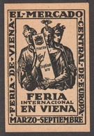 SPAIN Spanish LANGUAGE HERMES Greek Mythology MESSE Austria Wien Vienna Exhibition Fair CINDERELLA LABEL VIGNETTE 1926 - Altri & Non Classificati