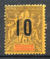 Réf 53 CL2 < --  MADAGASCAR Yvert N° 114 * Neuf Ch - MH * Cote 13.00 € - Défaut Dos Visible - Neufs