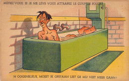 HUMOUR - Méfiez Vous Si Je Me Lève Vous Attrapez Le Coupe De Foudre - Illustration Non Signée - Carte Postale Ancienne - Humor