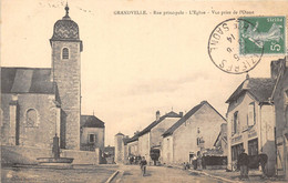 70-GRANDVELLE- RUE PRINCIPALE L'EGLISE VUE PRISE DE L'OUEST - Autres & Non Classés