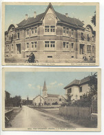 Lot De 2 CPA [25] Doubs - Valentigney - Mairie Et Hôtel Des Postes - Eglise Catholique - Valentigney