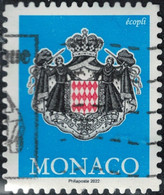 Monaco 2022 Oblitéré Used Coat Of Armes Blason Armoiries Bleu écopli Y&T MC 3308 SU - Usati