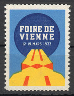 FRANCE French LANGUAGE MESSE Austria Wien Vienna MARCH SPRING Exhibition Fair Expo CINDERELLA LABEL VIGNETTE 1933 - Nuovi