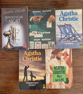 AGATHA CHRISTIE Lot De 5 Romans Policiers Tous Différents - Agatha Christie