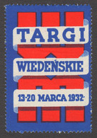 POLAND Polish LANGUAGE MESSE Austria Wien Vienna September AUTUMN Exhibition Fair Expo CINDERELLA LABEL VIGNETTE 1932 - Vignette