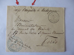 Corps D'occupation De Madagascar. 1902. Cachet Bataillon Etranger De Diego-Suarez. Le Commandant. Envoyé à Paris. - Andere & Zonder Classificatie