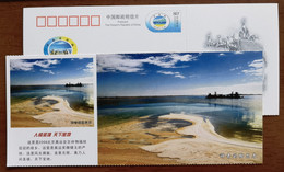 Salt Collecting Ship In Cha'erhan Salt Lake,China 2008 Magical Golmud Holy Land On Earth Advertising Pre-stamped Card - Minéraux