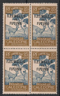 WALLIS ET FUTUNA - 1930 - Taxe TT N°Yv. 17 - 25c Brun-olive - Bloc De 4 - Neuf Luxe ** / MNH / Postfrisch - Postage Due