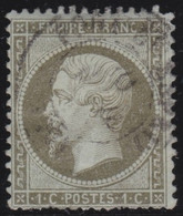 France   .   Y&T   .   19  (2 Scans)    Point Clair      .    O     .    Oblitéré - 1862 Napoléon III.