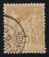 France   .   Y&T   .   92        .    O        .     Oblitéré - 1876-1898 Sage (Type II)