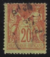 France   .   Y&T   .   96      .    O        .     Oblitéré - 1876-1898 Sage (Tipo II)