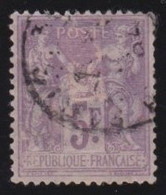 France   .   Y&T   .   95    (2 Scans)  .  Papier Sur Le Dos       .    O        .     Oblitéré - 1876-1898 Sage (Type II)